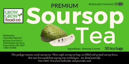Premium Soursop Tea Bags (50 count)